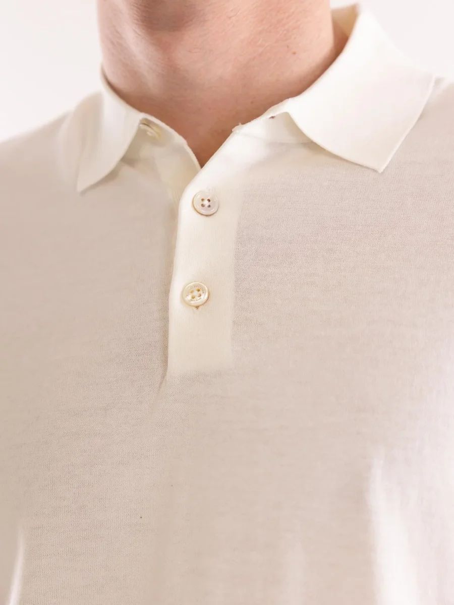 Maglia polo uomo panna - immagine 6