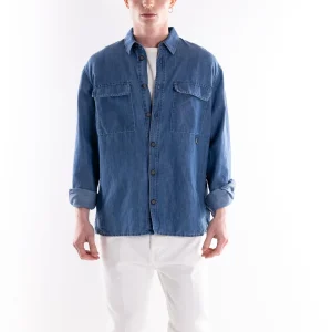 Giacca camicia uomo in jeans