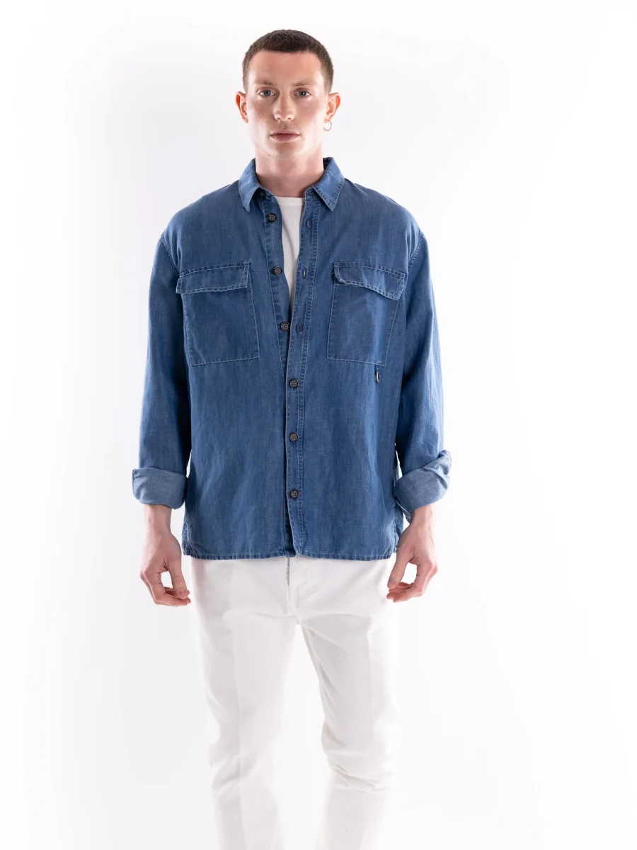 Giacca camicia uomo in jeans