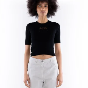 Maglia a costine Tritone logo Love Birds nera