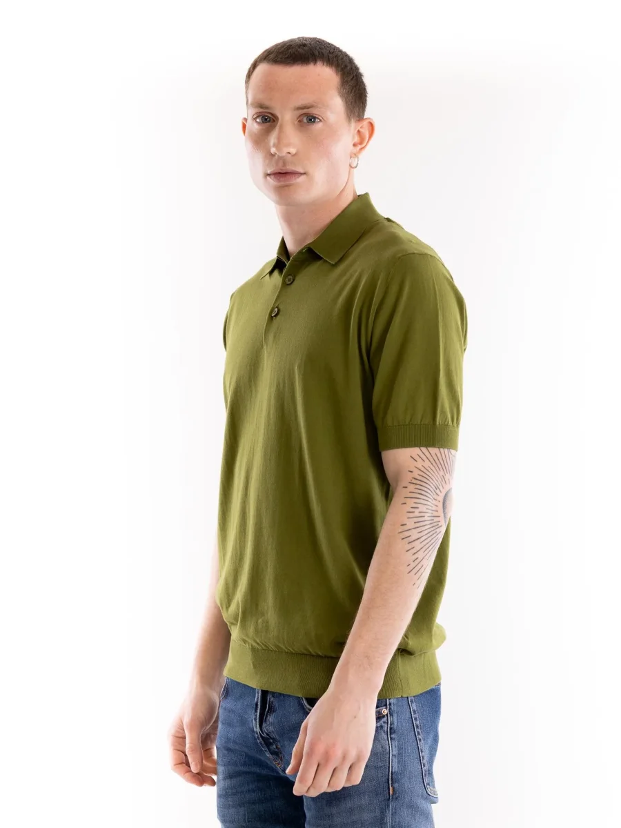 Maglia polo uomo oliva - immagine 3