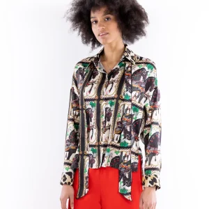 Camicia Sicily horse foulard multicolor