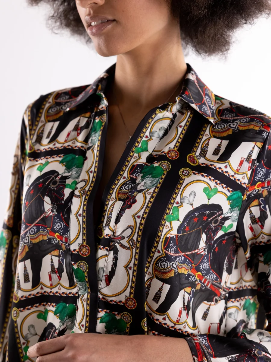 Abito donna chemisier sicily horse - immagine 7