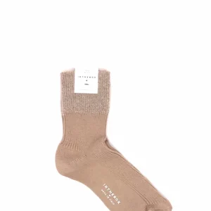 Calzino corto mohair basic cammello