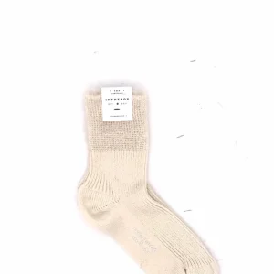 Calzino corto mohair basic panna