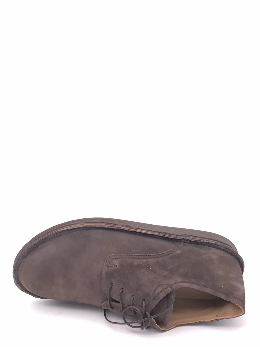 Scarpa allacciata destrutturata in nabuk anticato marrone - immagine 5