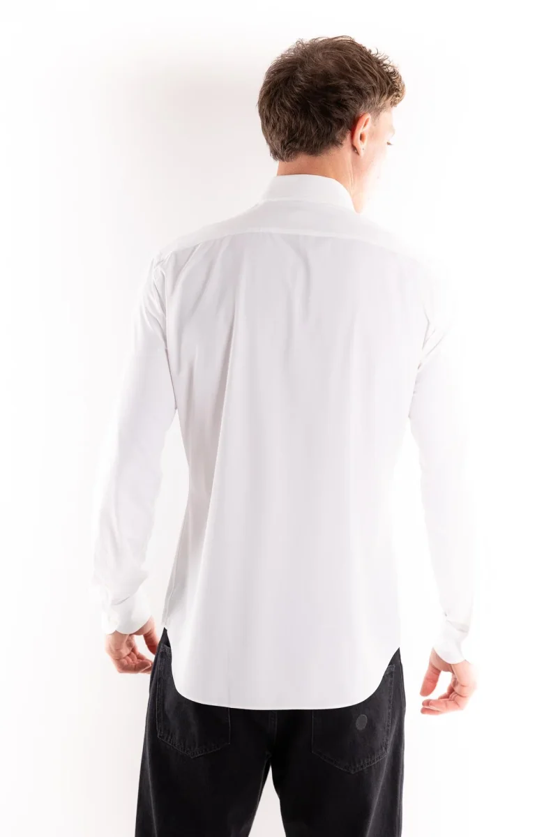 Camicia Active collo francese twill bianca - immagine 4