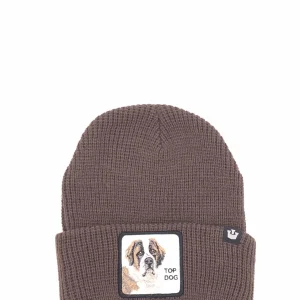 Berretto Top dog effetto maglia marrone