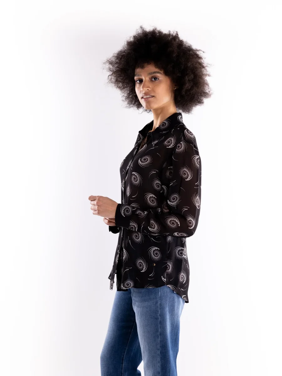 Camicia donna Fortini nera - immagine 3