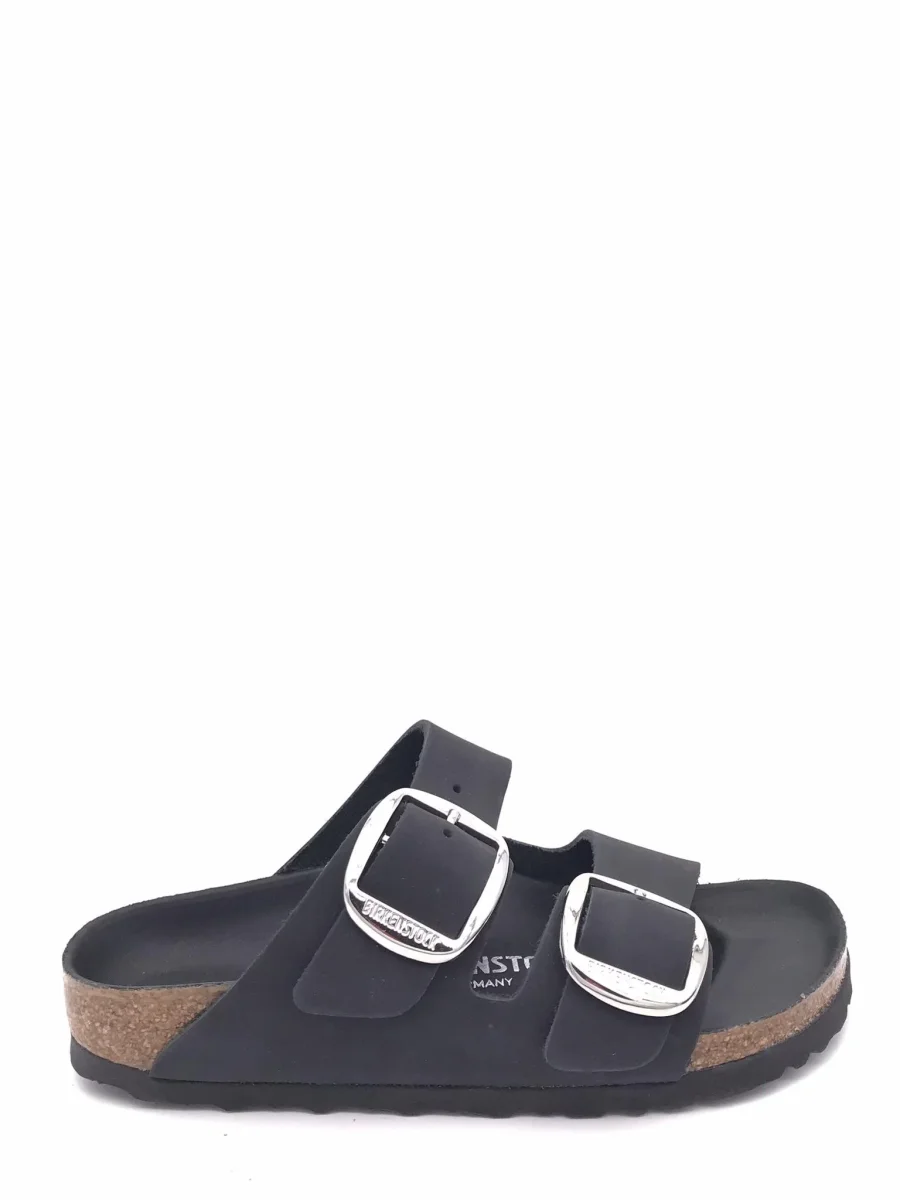 Ciabatta donna Arizona big buckle nera