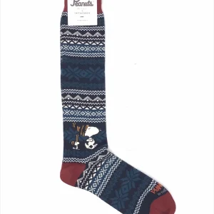 Calzini lunghi snoopy christmas blu