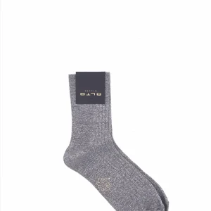 Calzini corti lurex grigio