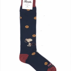 Calzini lunghi snoopy tennis ball allover blu