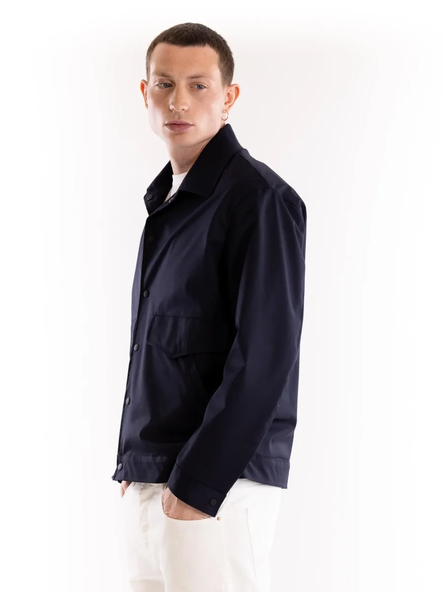 Caban uomo in tessuto blu - immagine 3