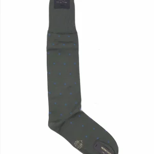 Calzini lunghi Bill pois verde