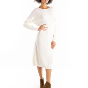 Abito Balma in maglia color latte