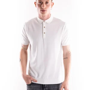 Maglia uomo polo Nito in filo bianca
