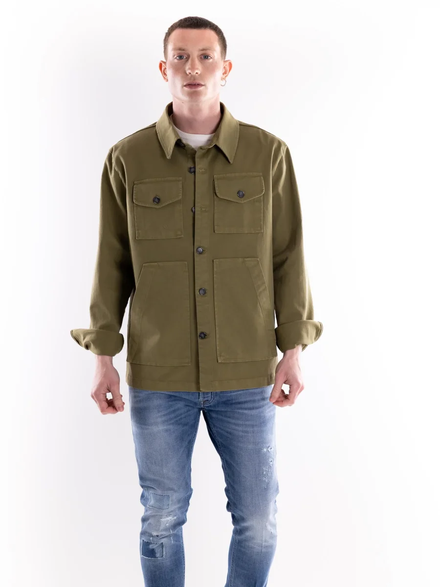 Over shirt uomo verde militare
