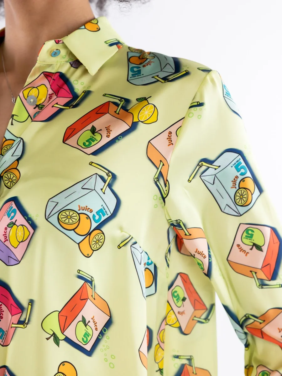 Camicia Spoon in fantasia juice gialla - immagine 6