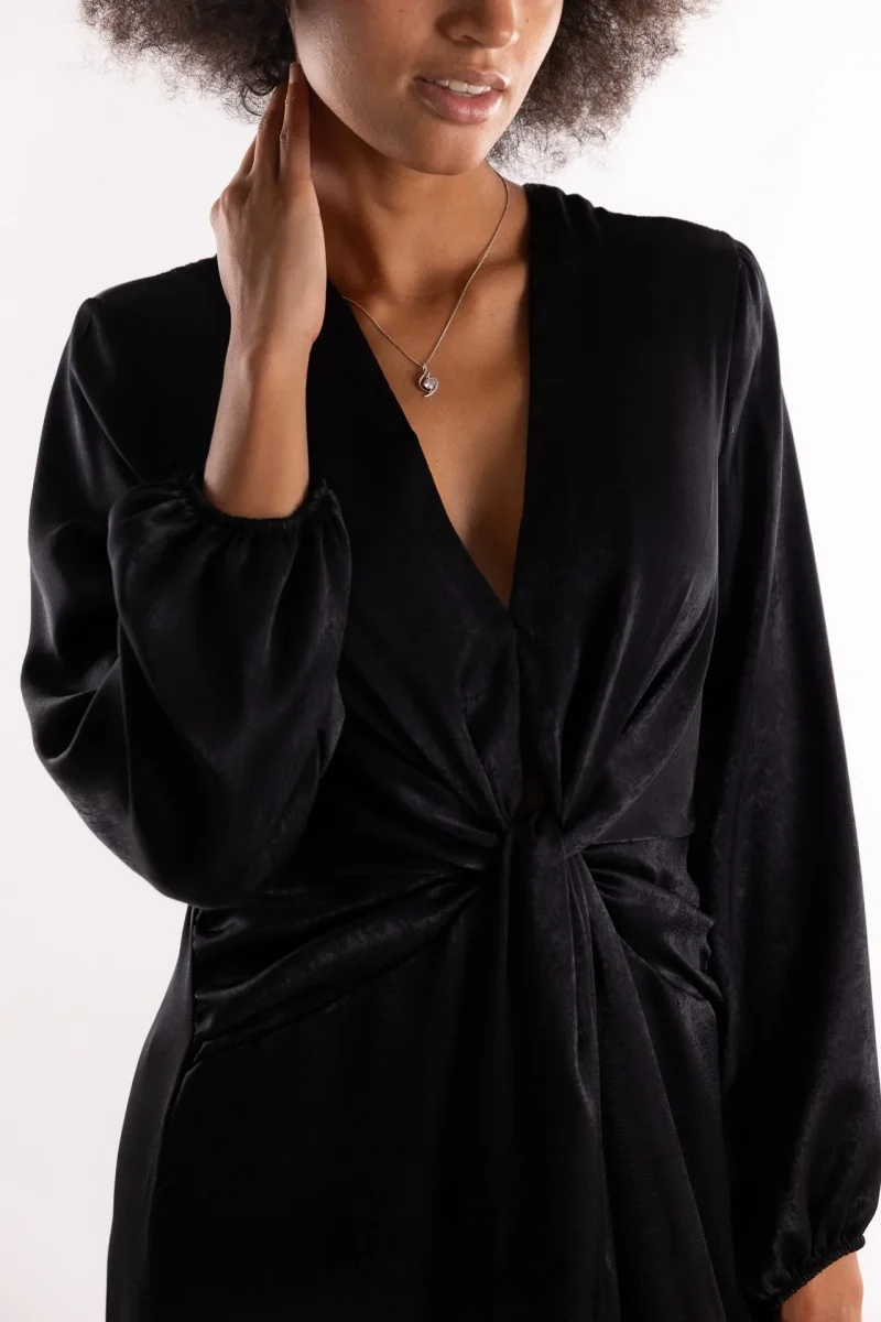 Abito lungo Alibio nero - immagine 6