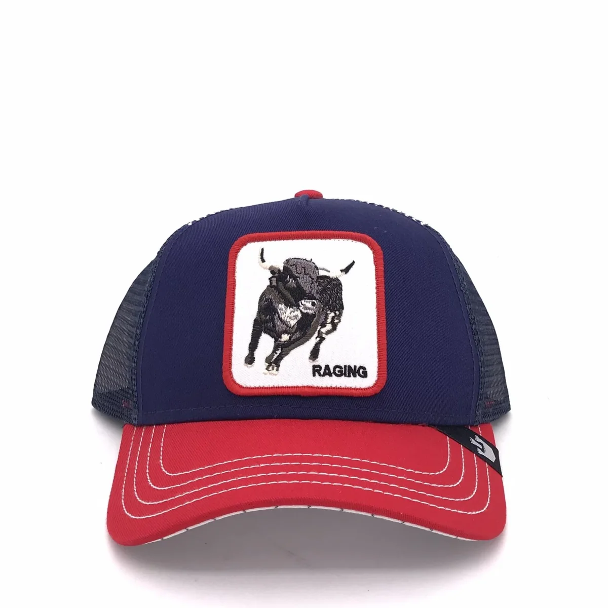 Cappello Raging bull blu-rosso - immagine 2
