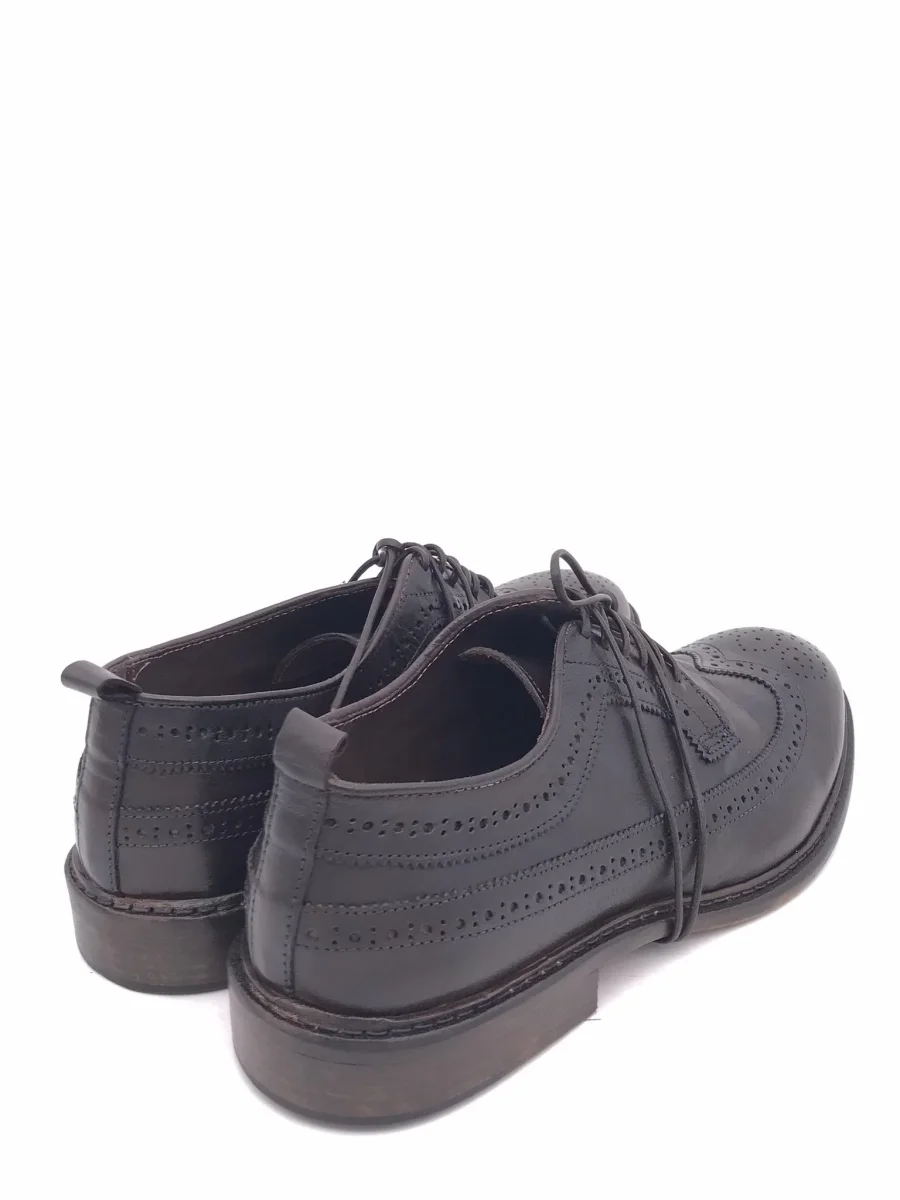 Allacciata uomo stile inglese marrone testa moro - immagine 4