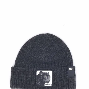 Berretto the panther beanie grigio scuro