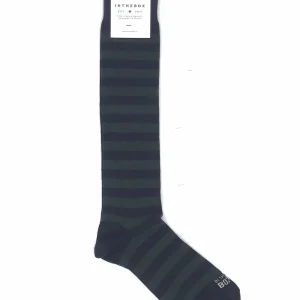 Calzini stripe rugby new verde scuro-blu