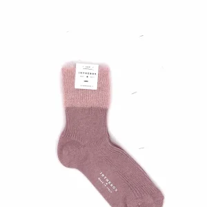Calzino corto mohair basic rosa