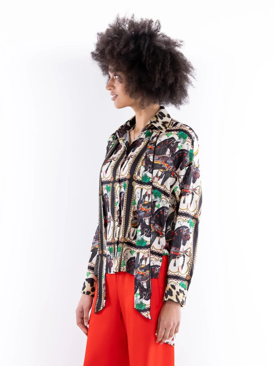 Camicia Sicily horse foulard multicolor - immagine 3