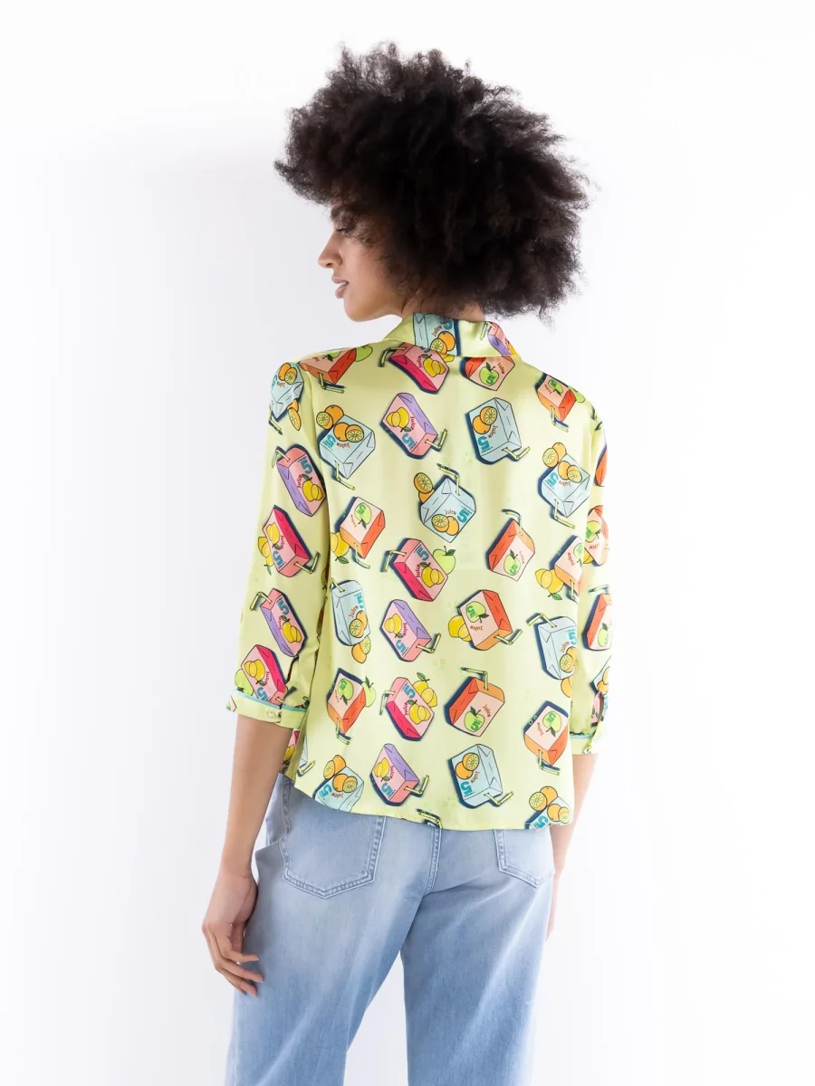 Camicia Spoon in fantasia juice gialla - immagine 4