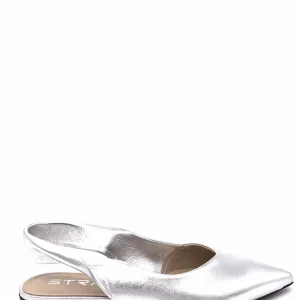 Slingback donna laminata argento