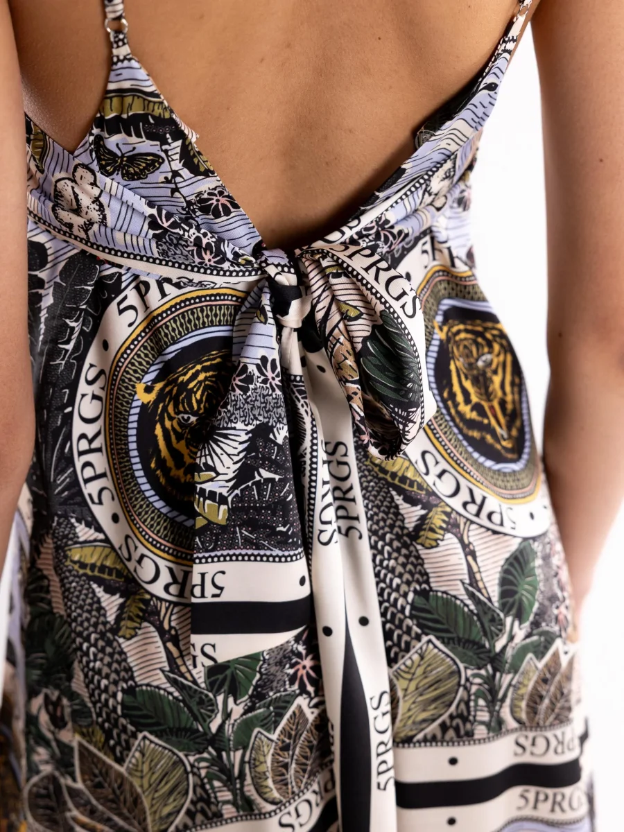 Abito long dresse lingerie Eden garden multicolor - immagine 6