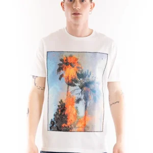 T-shirt uomo Malibu burns bianca