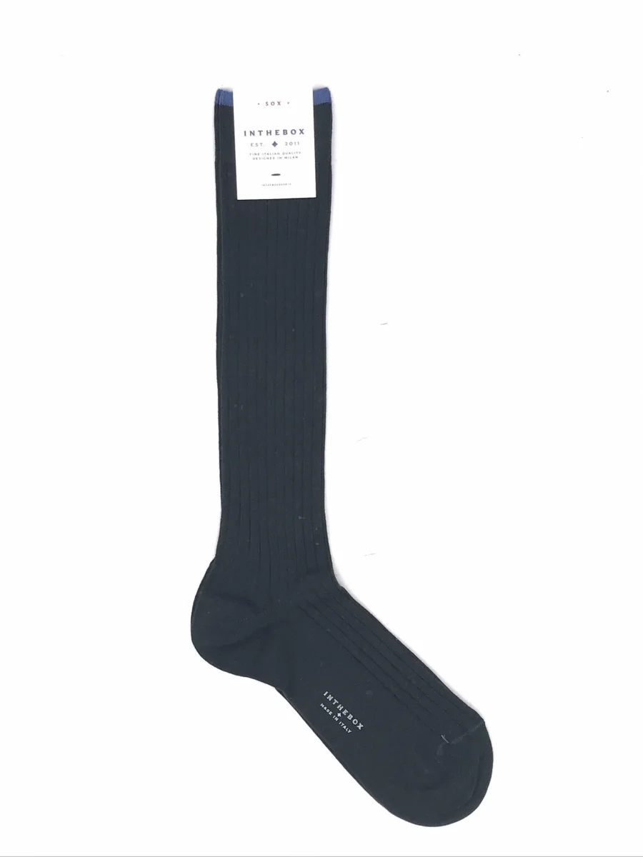 Calzino lungo basic verde scuro