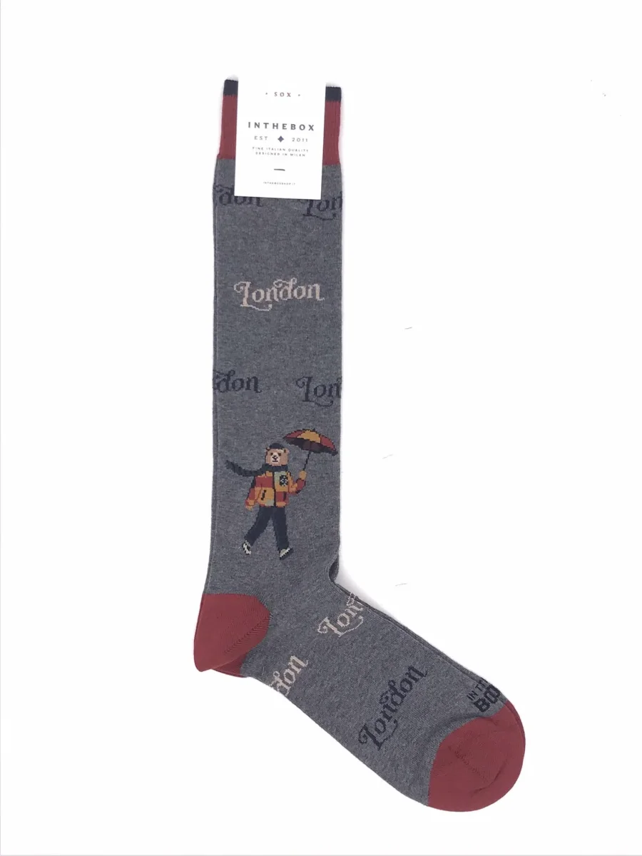 Calzino lungo mr box london grigio scuro