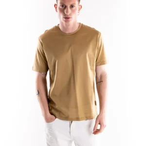 T-shirt uomo in jersey color sabbia