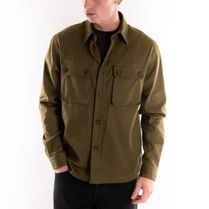 Giacca camicia work verde marcio