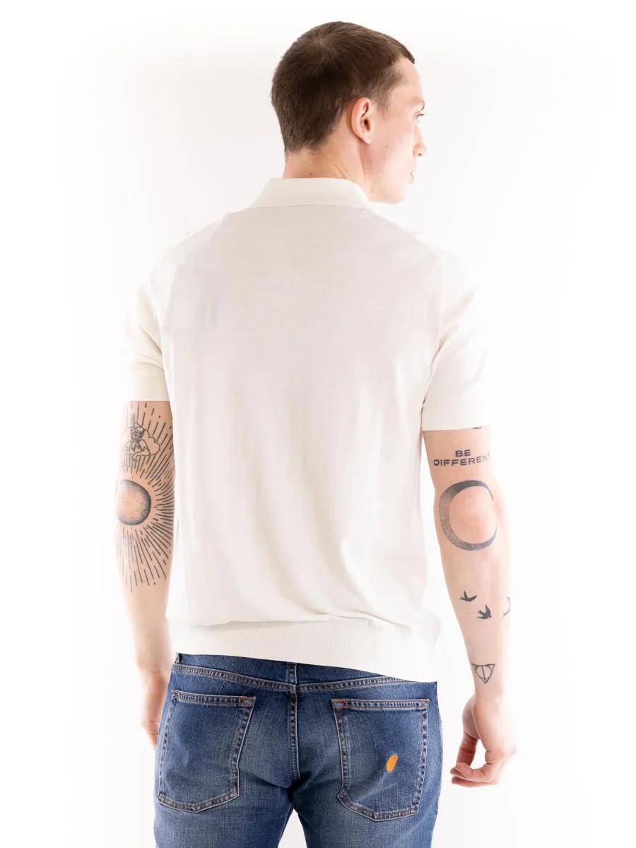Maglia polo uomo panna - immagine 4