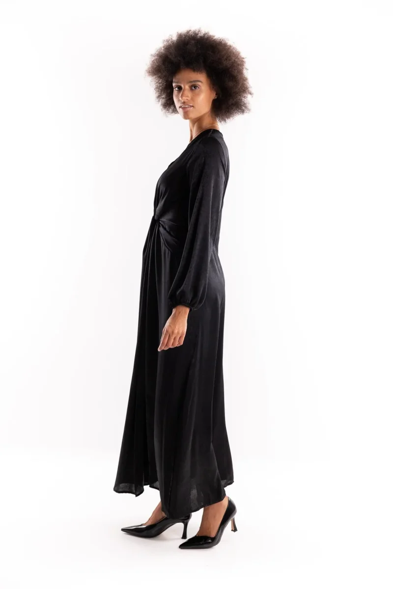 Abito lungo Alibio nero - immagine 3