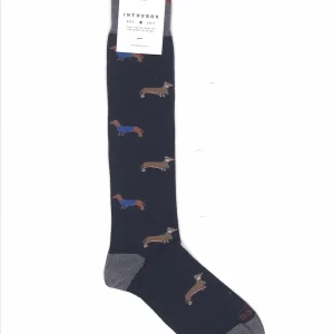 Calzino lungo bassotto nero