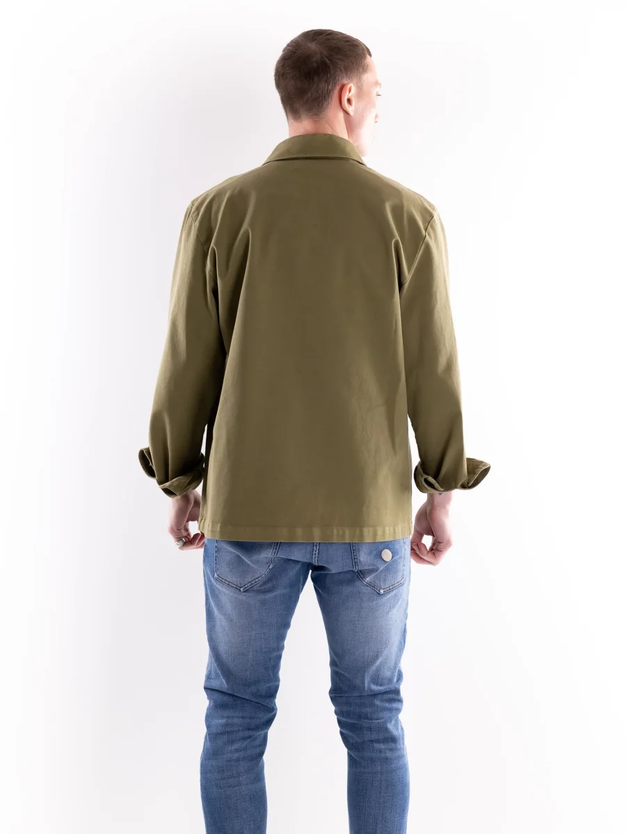 Over shirt uomo verde militare - immagine 4