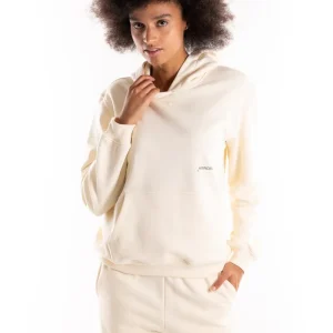 Felpa cappuccio basica con marsupio burro