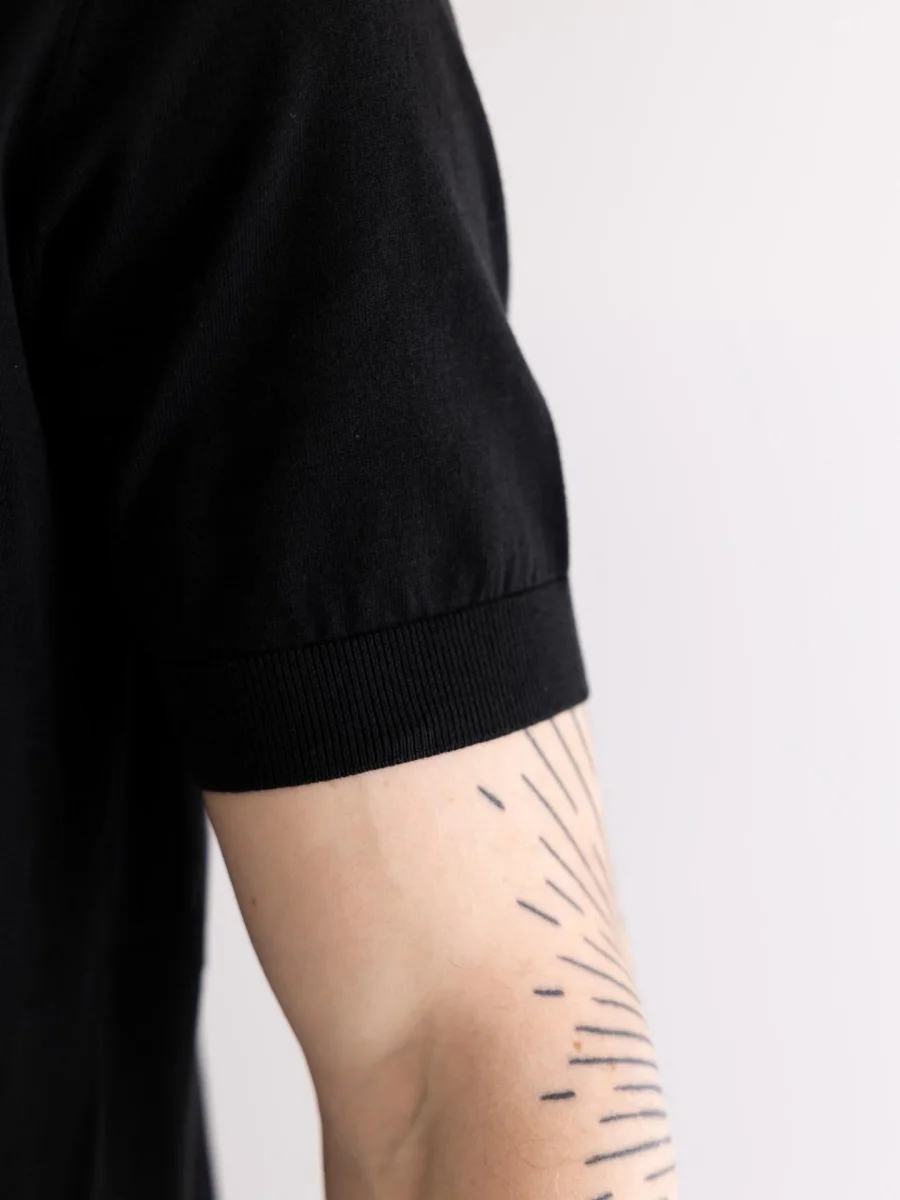 Maglia polo uomo nera - immagine 5