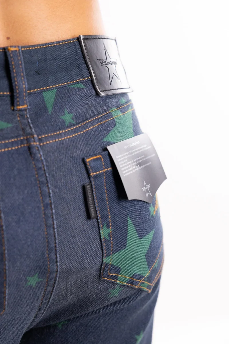 Jeans modello Loose blu stelle verdi - immagine 7