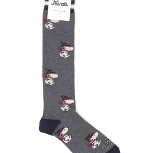 Calzini snoopy running allover grigio scuro