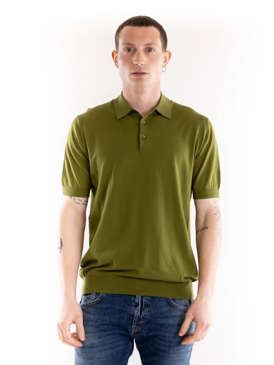 Maglia polo uomo oliva - immagine 2