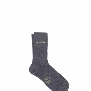 Calzini corti lurex antracite