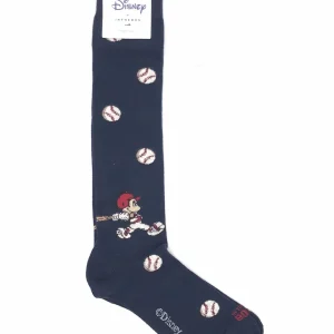 Calzini lunghi mickey baseball blu
