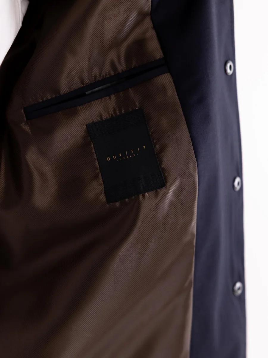 Caban uomo in tessuto blu - immagine 7